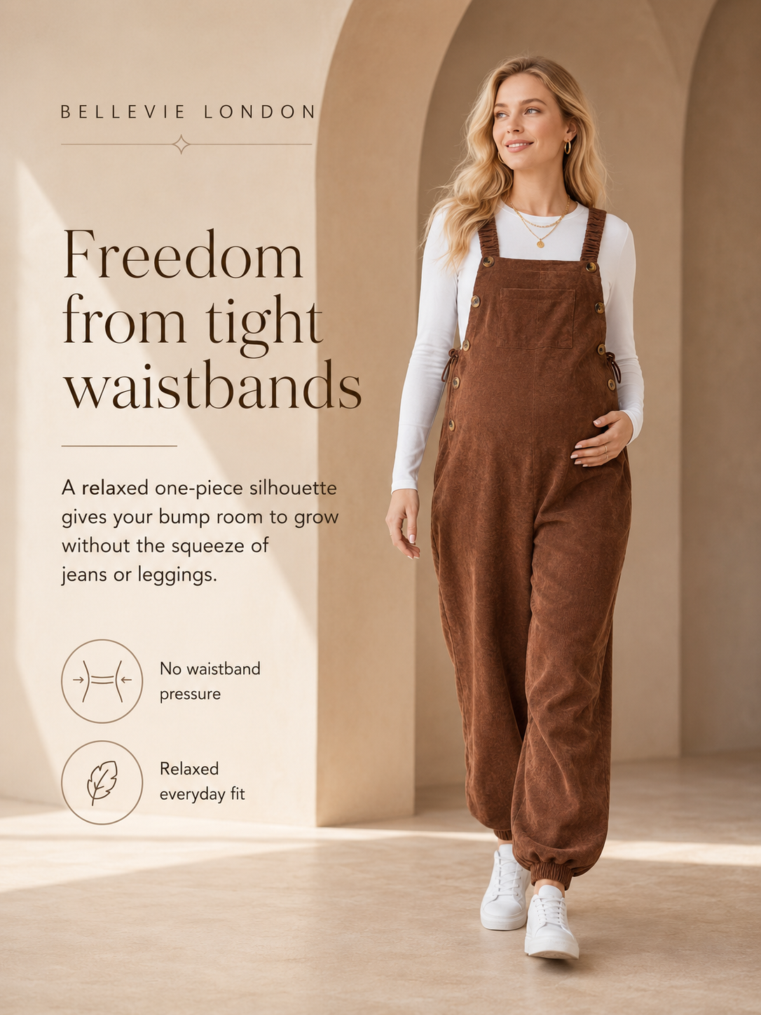 Bellevie Corduroy Everyday Bump Overalls