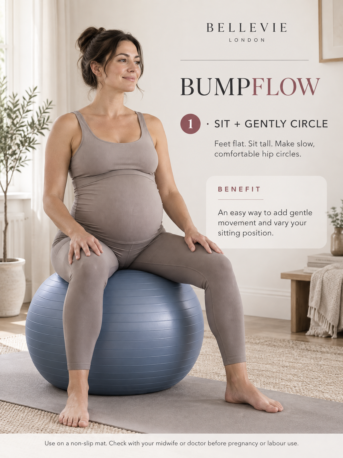 BelleVie BumpFlow seated gentle movement banner