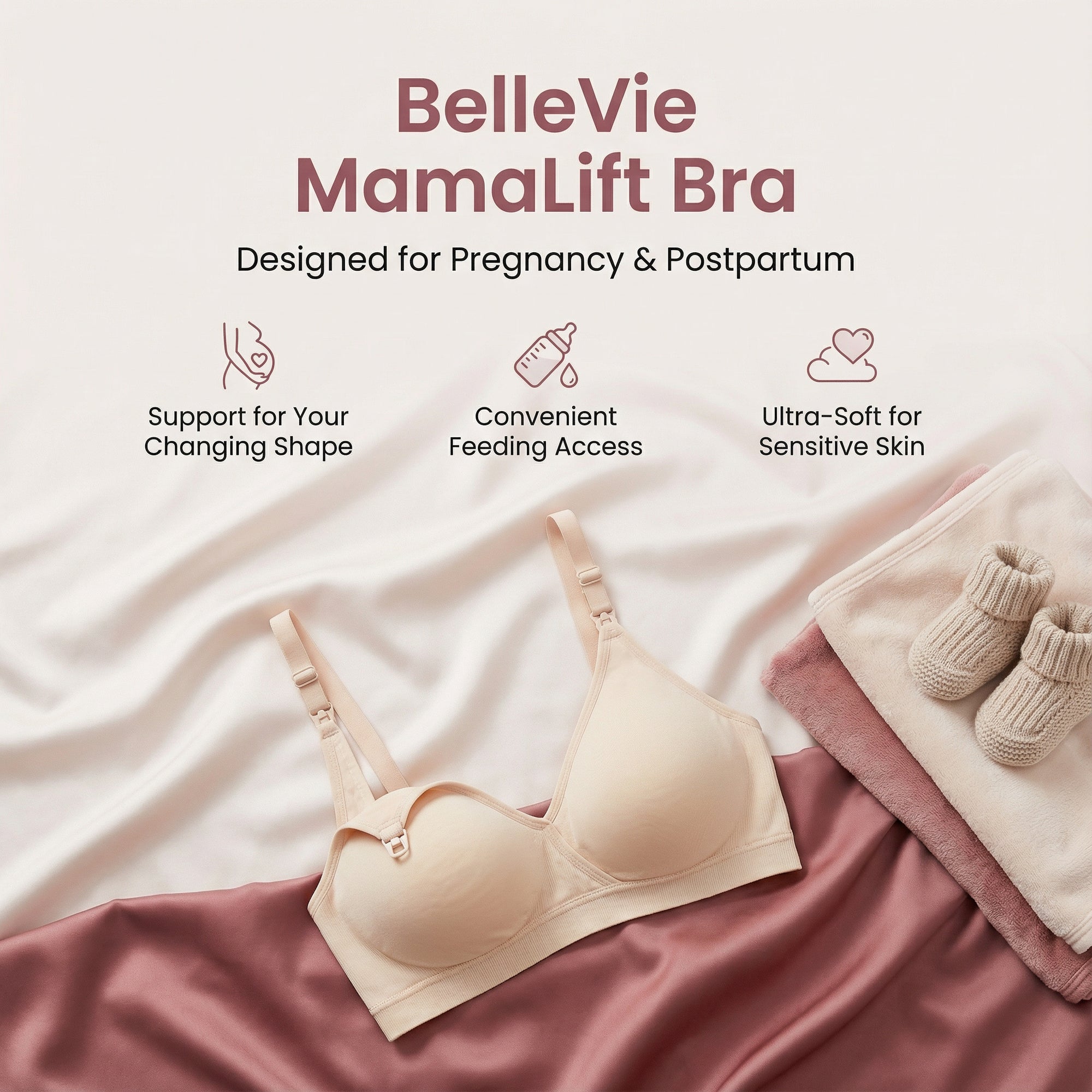 BelleVie MamaLift Bra - Maternity and Nursing Bra
