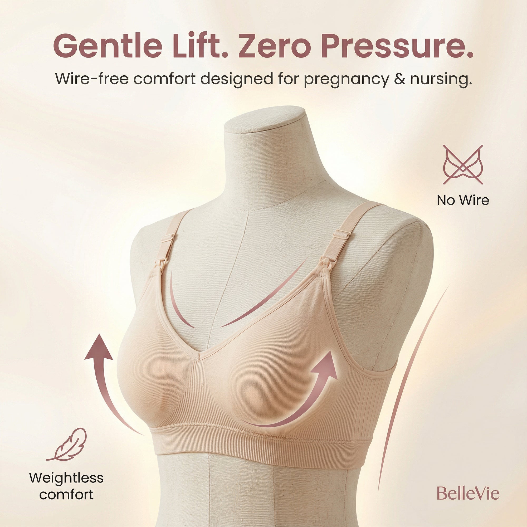 BelleVie MamaLift Bra - Maternity and Nursing Bra