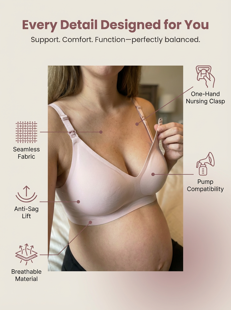 BelleVie MamaLift Bra - Maternity and Nursing Bra