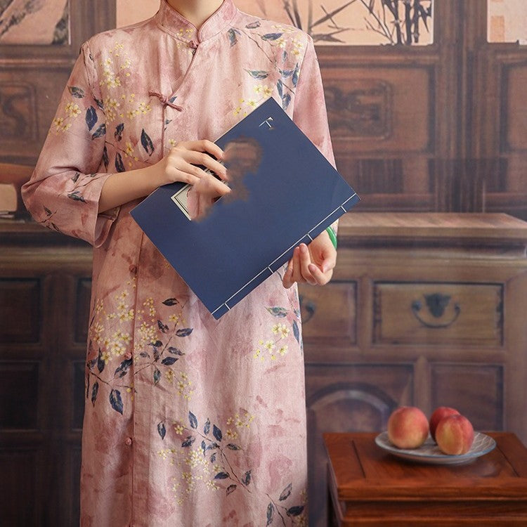 BelleVie London Soft Blossom Cotton Cheongsam