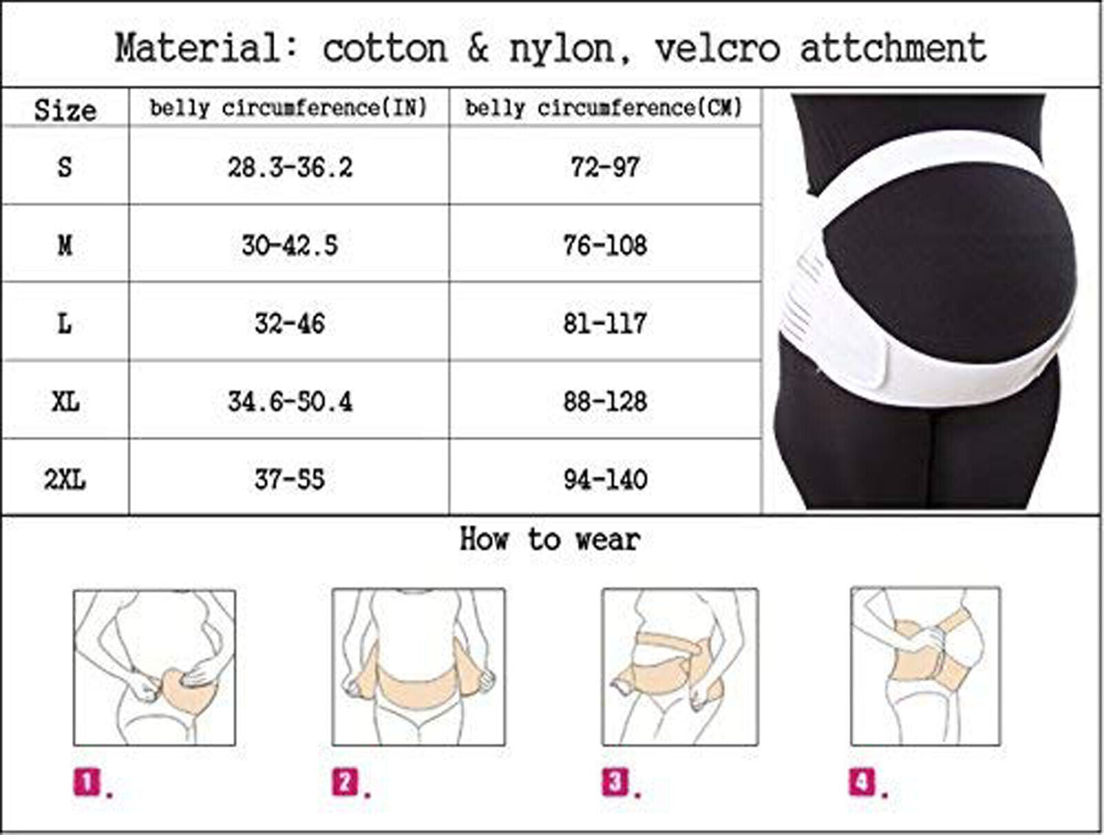 PREGNANCY MATERNITY BELT LUMBAR BACK SUPPORT WAIST BAND BELLY BUMP BRACE STRAP