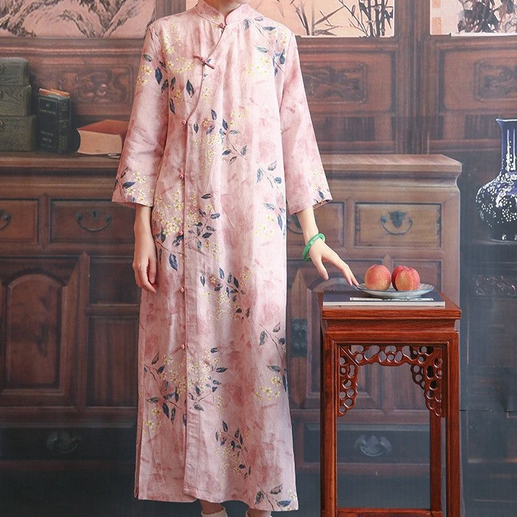 BelleVie London Soft Blossom Cotton Cheongsam