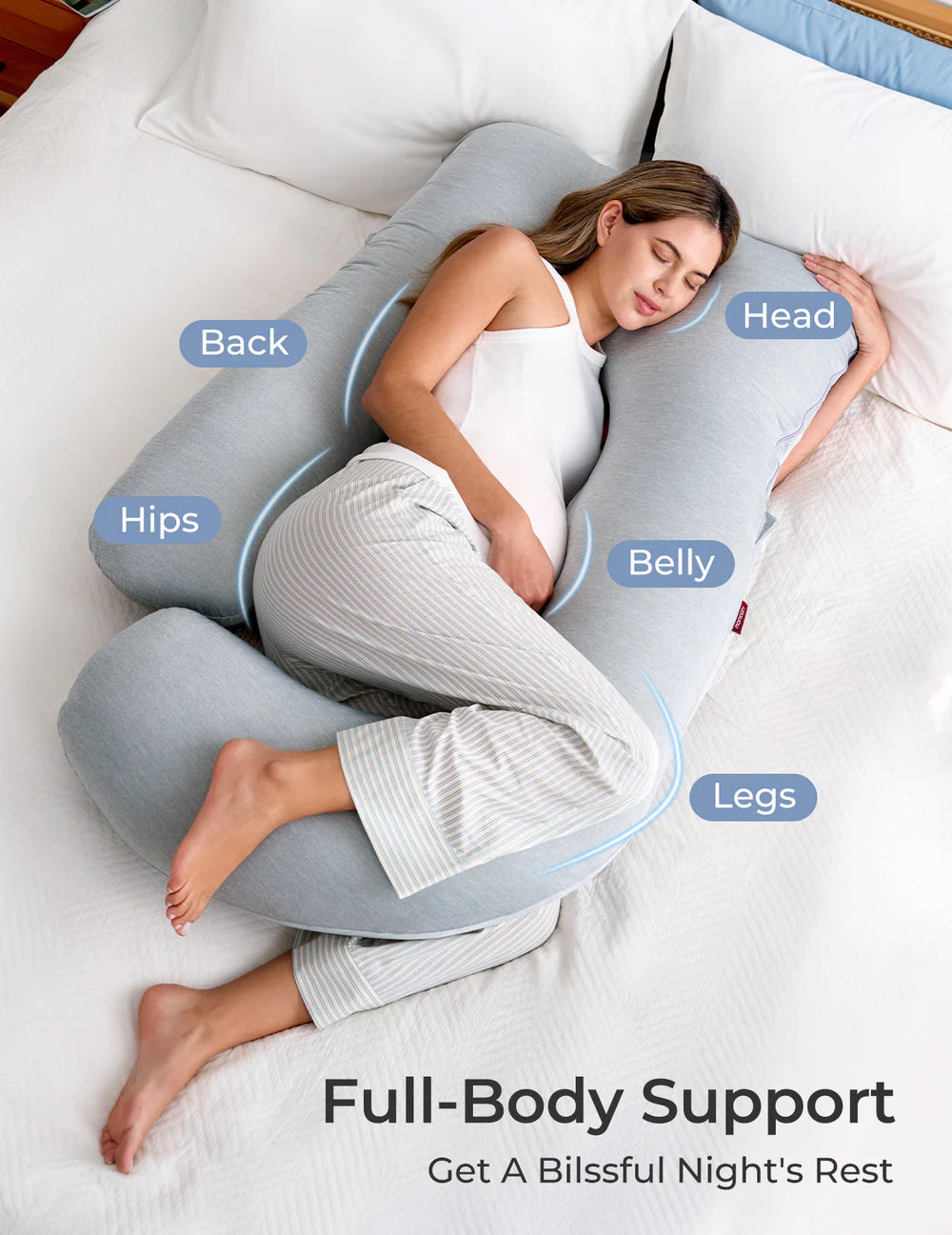 BelleVie J- Shaped Premium Maternity Pillow