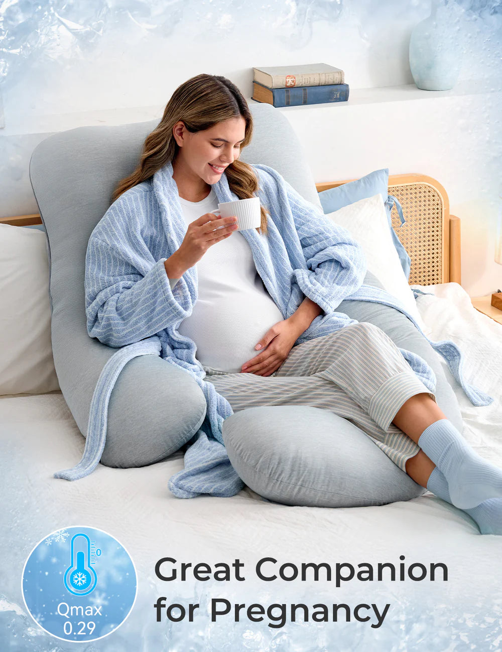 BelleVie J- Shaped Premium Maternity Pillow