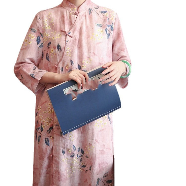 BelleVie London Soft Blossom Cotton Cheongsam