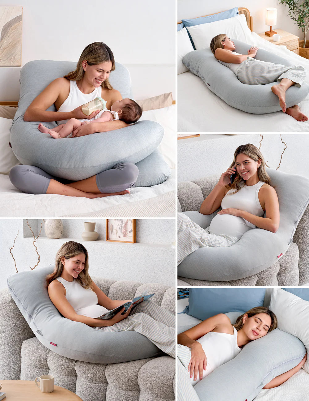 BelleVie J- Shaped Premium Maternity Pillow