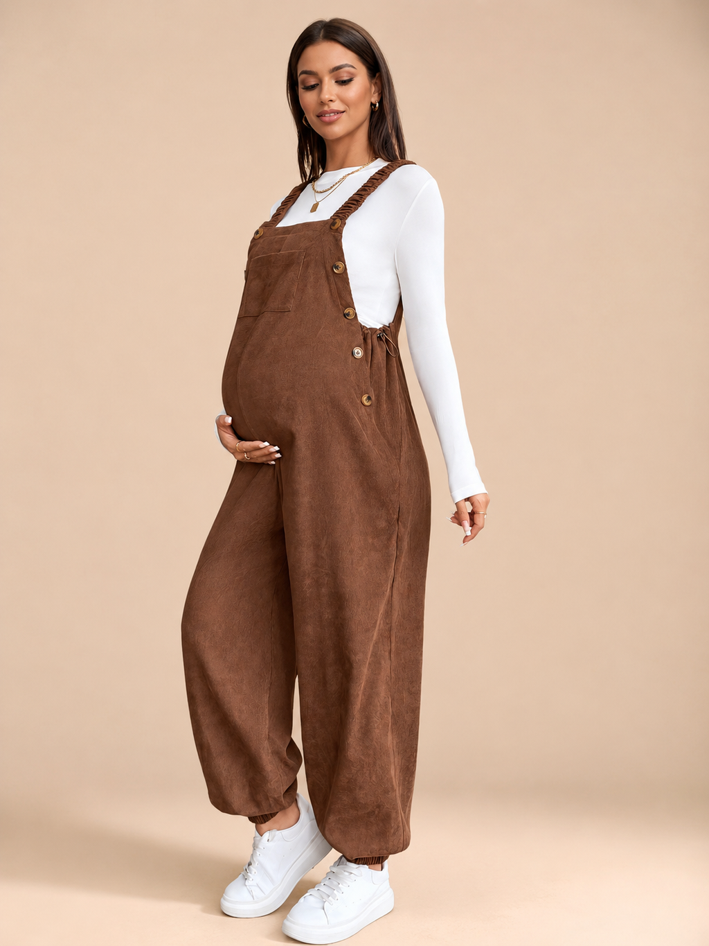 Bellevie Corduroy Everyday Bump Overalls