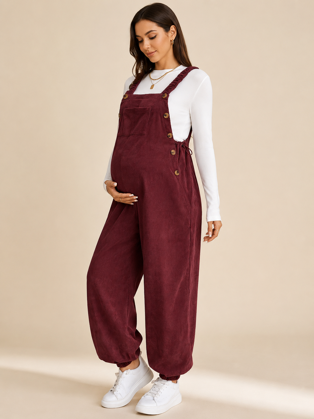 Bellevie Corduroy Everyday Bump Overalls