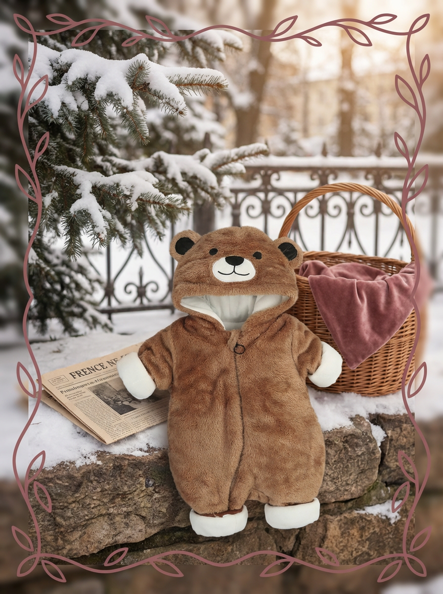 The Bellevie Snuggle Bear Winter Onesie