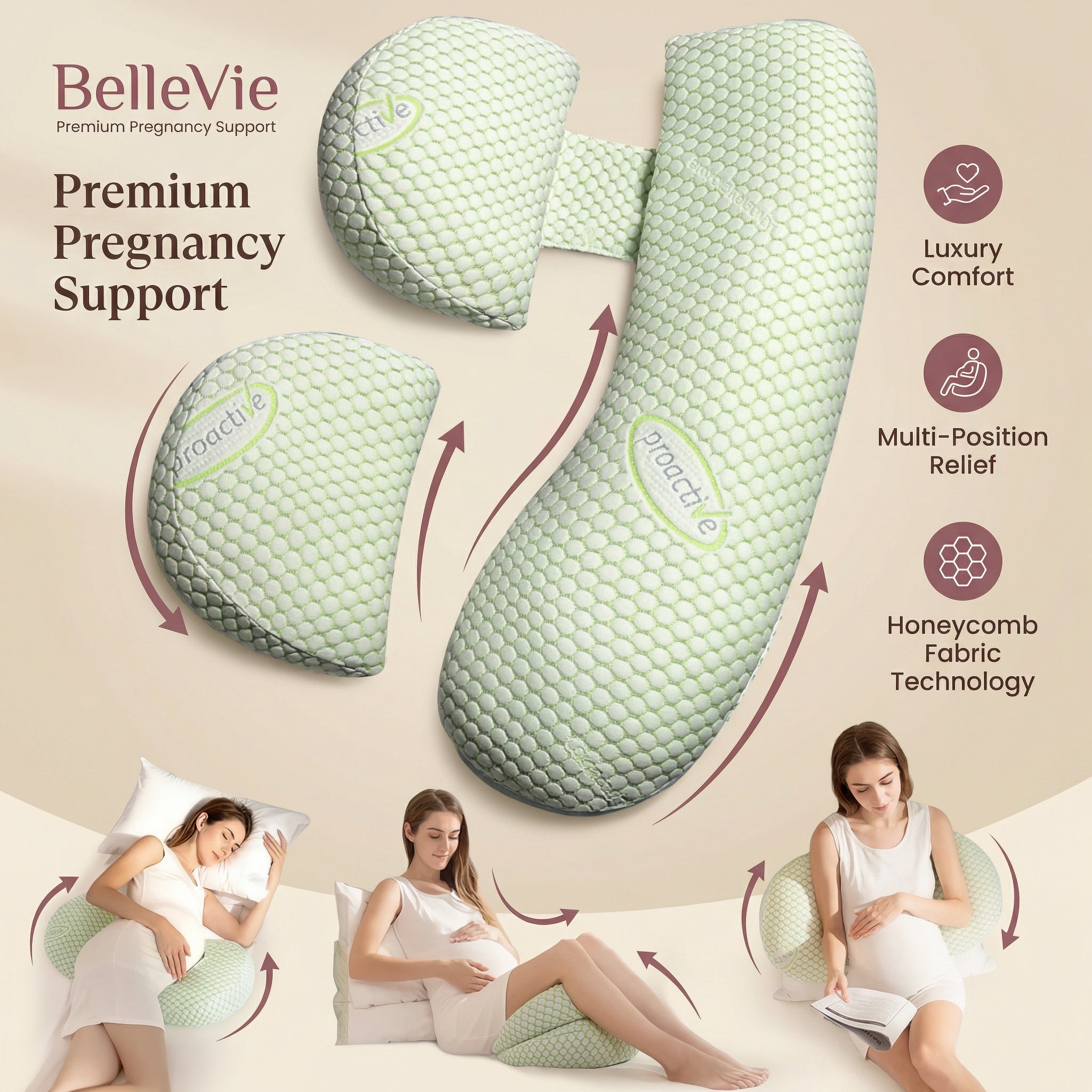 BelleVie CloudNest™ Comfort Split Pillow