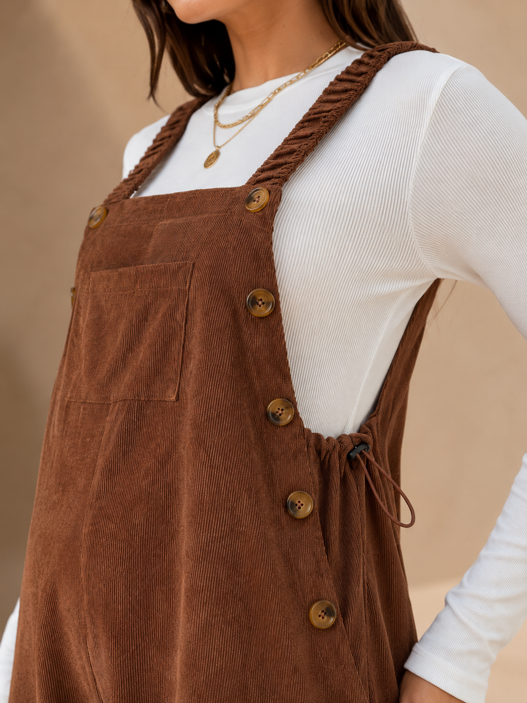 Bellevie Corduroy Everyday Bump Overalls