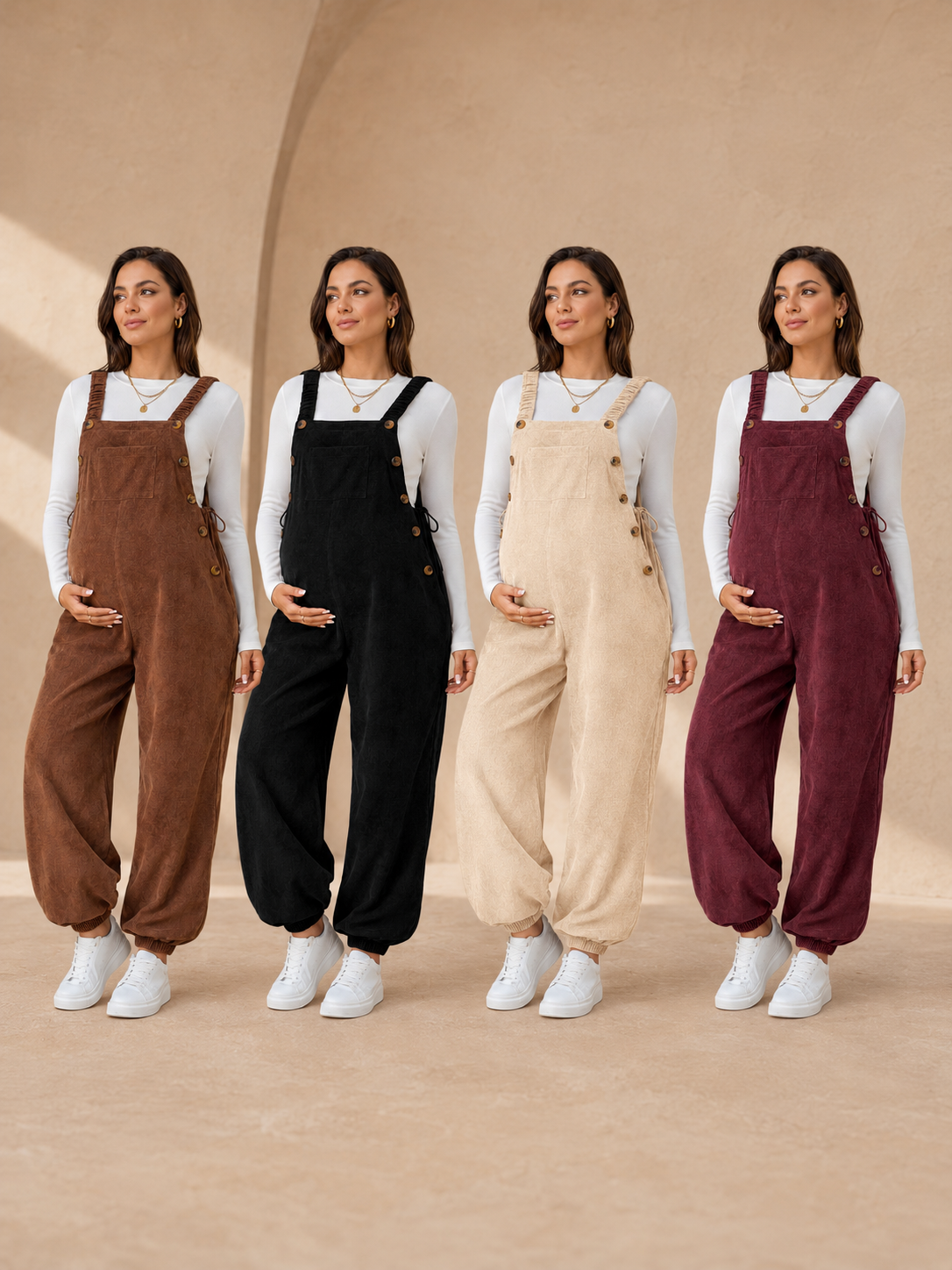 Bellevie Corduroy Everyday Bump Overalls