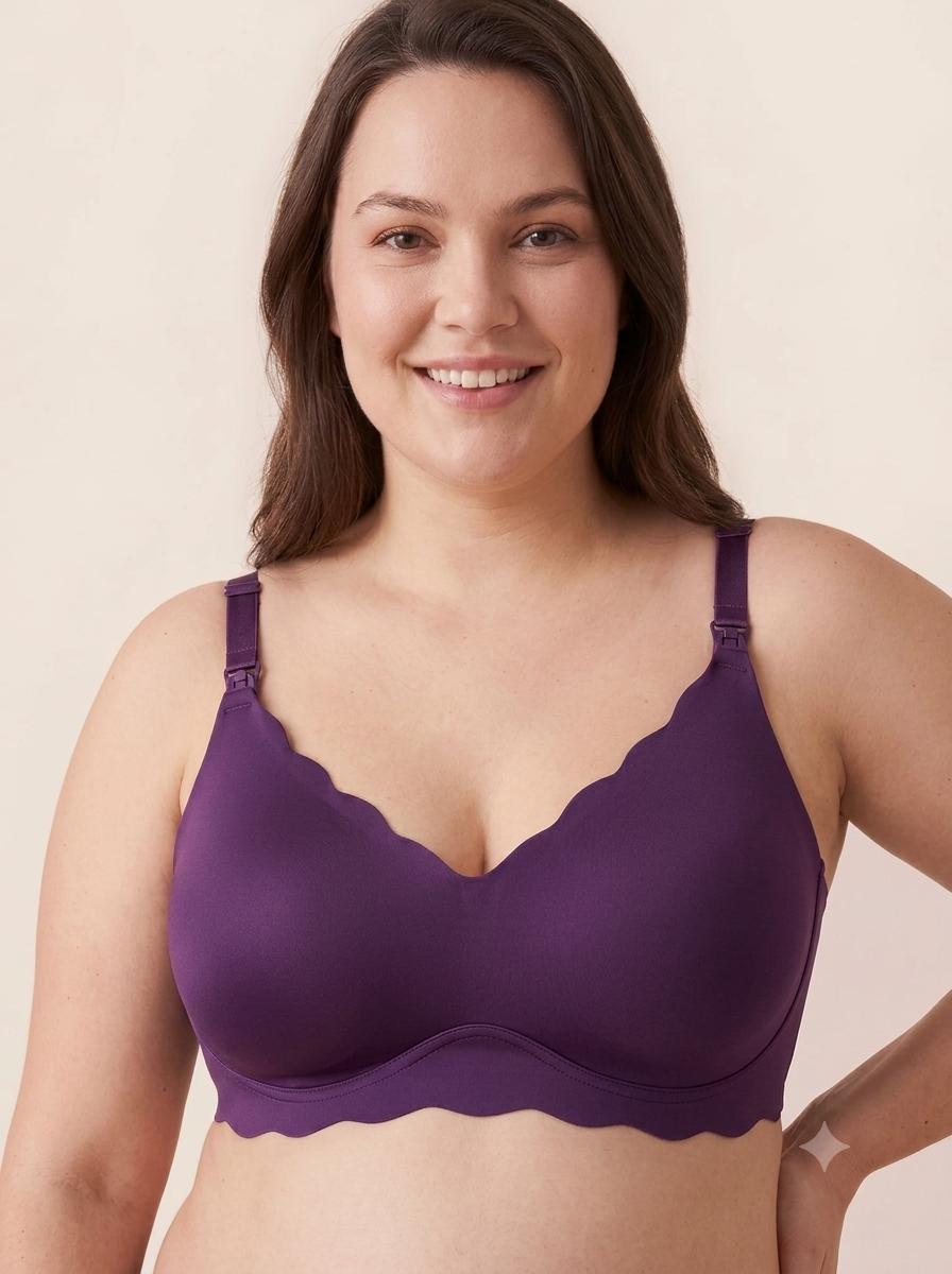 BelleVie DreamFeed Seamless Jelly Nursing Bra | Wireless Full-Cup Support, Pregnancy to Breastfeeding