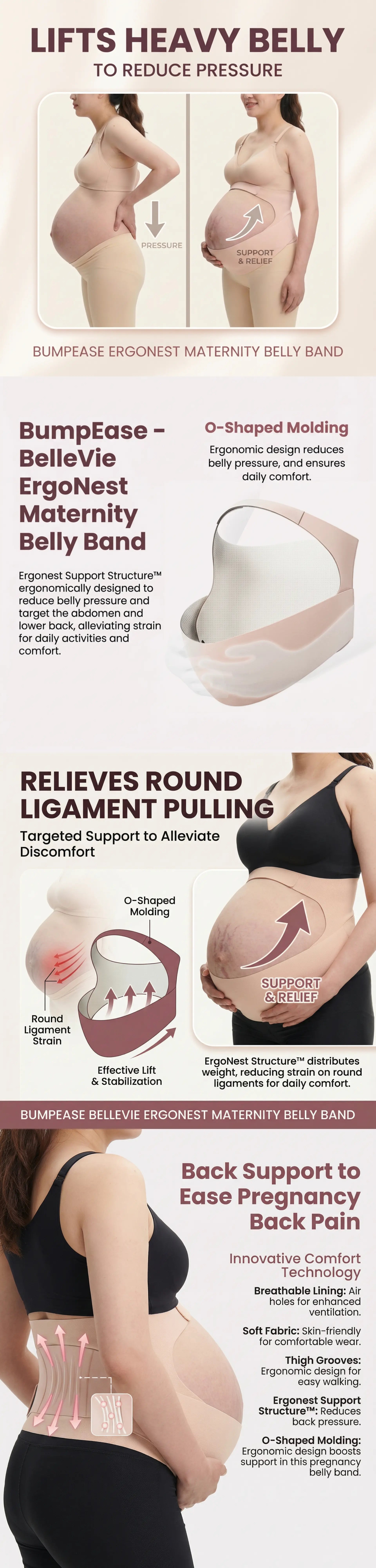 BumpEase - BelleVie Ergonest Maternity Belly Band