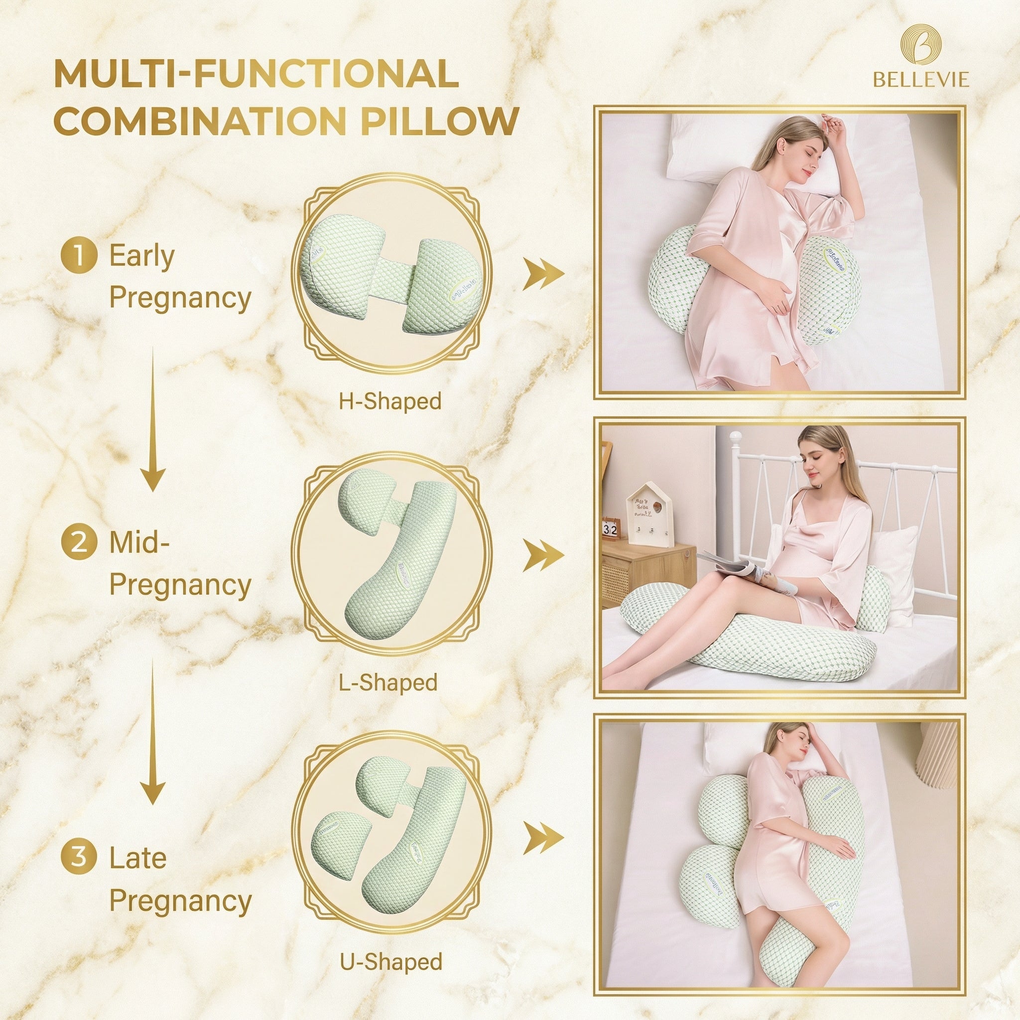 BelleVie CloudNest™ Comfort Split Pillow