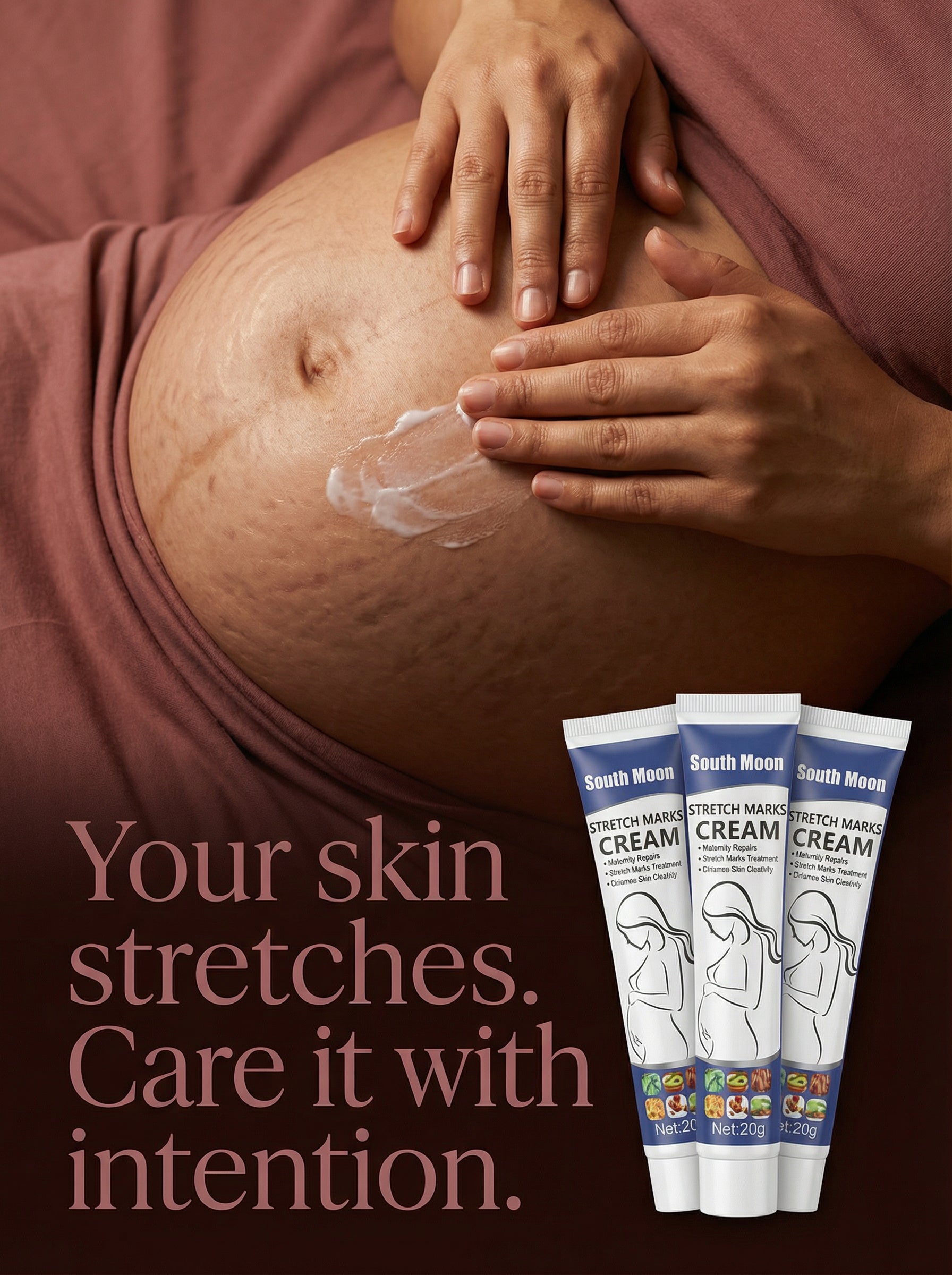 The BelleVie South Moon Pregnancy & Postpartum Skin Firming & Hydration Body Cream