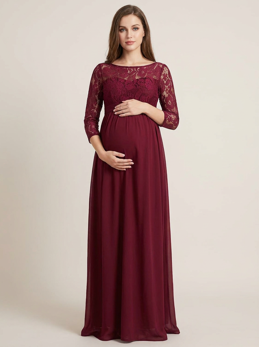 Bellevie Grace™ Lace Maternity Maxi Dress