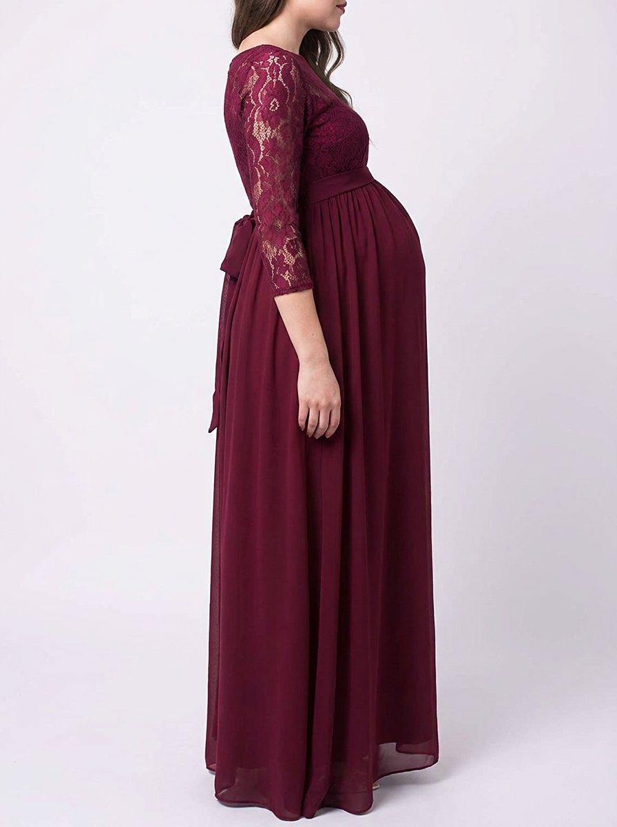 Bellevie Grace™ Lace Maternity Maxi Dress