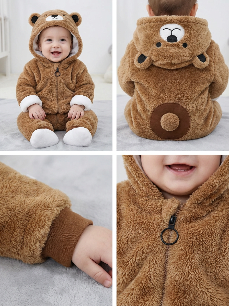 The Bellevie Snuggle Bear Winter Onesie