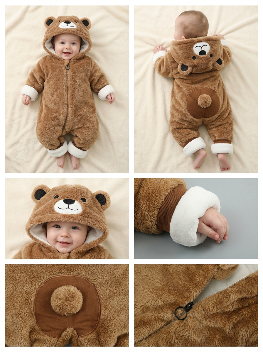 The Bellevie Snuggle Bear Winter Onesie